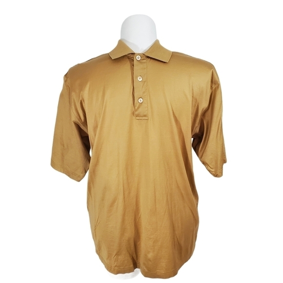Marbas Goldenrod Tan Short-Sleeved Polo Shirt - Picture 1 of 6